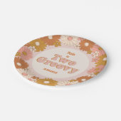 Zwei Groovy Retro Floral Pappteller (Schrägansicht)