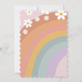 Zwei Groovy Retro Rainbow 2. Geburtstag Einladung (Rückseite)