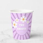 Zwei Groovy Retro Sunshine Girl Pappbecher (Rückseite)