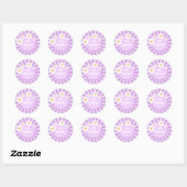 Zwei Groovy Retro Sunshine Girl Runder Aufkleber (Blatt)