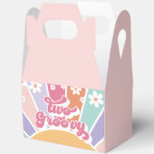 Zwei Groovy Retro Sunshine Rainbow Daisy Geschenkschachtel (Offen)