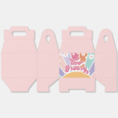 Zwei Groovy Retro Sunshine Rainbow Daisy Geschenkschachtel (Ungeklappt)