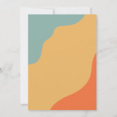 Zwei Groovy Retro Swirl 2. Geburtstag Einladung (Rückseite)