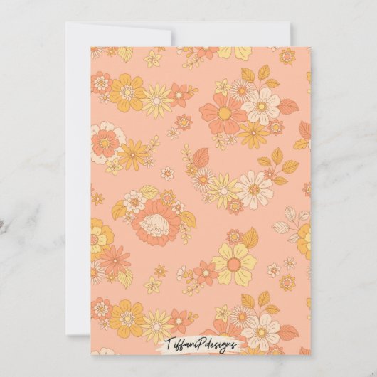 ZWEI Groovy zum Geburtstag Einladung (Rückseite)