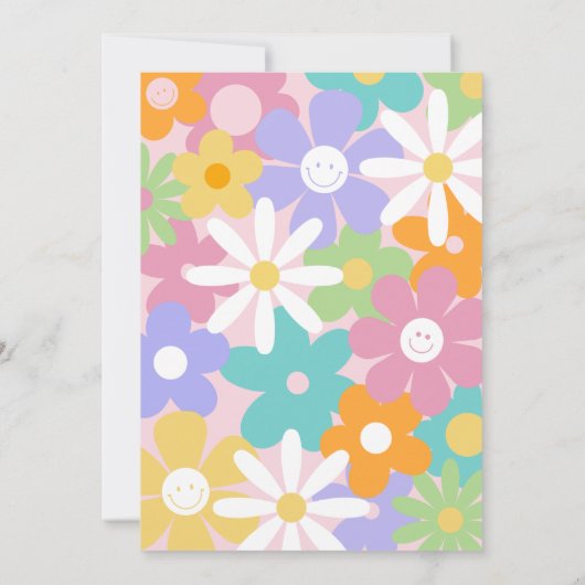 Zwei Groovy zum Geburtstag Einladung (Rückseite)