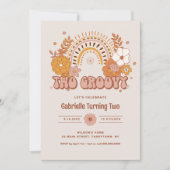 Zwei Groovy zum Geburtstag Einladung (Vorderseite)