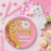 Zwei großartige Retro Vintager 2. Geburtstag Pappteller (Party)