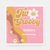 Zwei großartige Retro Vintager 2. Geburtstag Serviette (Vorderseite)