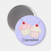 Zwei große Cupcakes Magnet (Vorderseite/Rückseite)