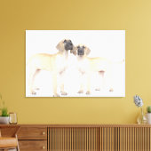 Zwei große Dänen Leinwanddruck (Insitu (Wohnzimmer))