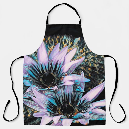 Zwei große, digital verbesserte Wasserilien Schürze (Vorderseite)