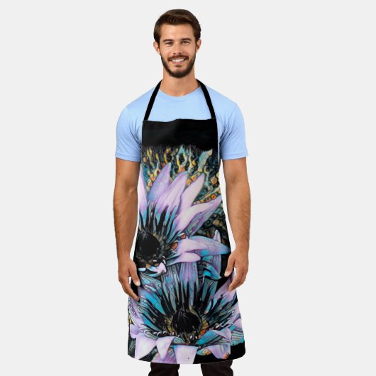 Zwei große, digital verbesserte Wasserilien Schürze (Getragen)