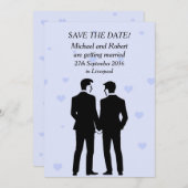 Zwei große, flache Save the Date Karte (Vorne/Hinten)