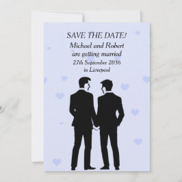 Zwei große, flache Save the Date Karte