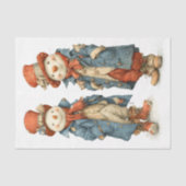 Zwei große Quirky Watercolor Snowmen DS5R Decoupag Seidenpapier (Vorderseite)