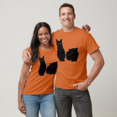 Zwei große schwarze Katzen T-Shirt (Unisex)
