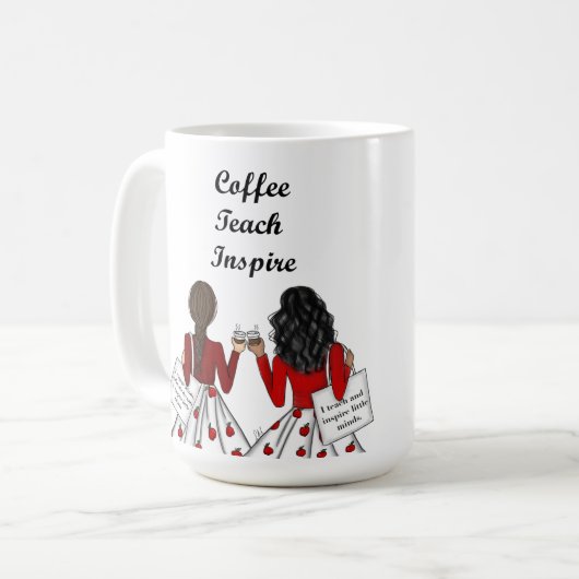 Zwei Grundschullehrer: Kaffee, Tee, Inspiriert Kaffeetasse (Vorderseite Links)