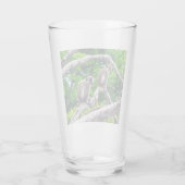 Zwei grüne Affen im Baumglas Glas (Rückseite)