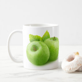 Zwei grüne Äpfel Kaffeetasse