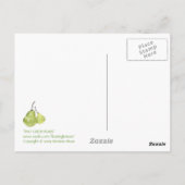 Zwei grüne Birnen Postkarte (Rückseite)