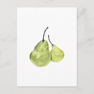 Zwei grüne Birnen Postkarte