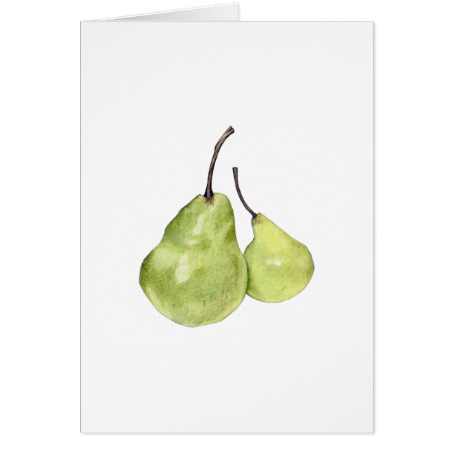 Zwei grüne Birnenkarte (Vorne)