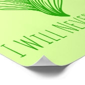 Zwei grüne Blätter verflochten Poster (Ecke)