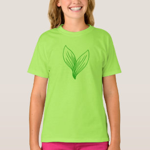 Zwei grüne Blätter verflochten T-Shirt