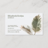 Zwei grüne Blätter Visitenkarte (Rückseite)