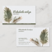 Zwei grüne Blätter Visitenkarte (Vorne/Hinten)