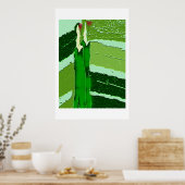 Zwei grüne Damen Poster (Küche)
