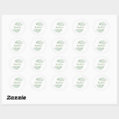 Zwei grüne Ferns Greenery Danke Stickers (Blatt)
