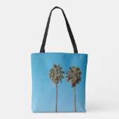 Zwei grüne Kokospalmen Tasche (Rückseite)