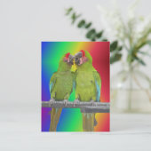 Zwei grüne Paprika Rainbow DIY Postkarte (Stehend Vorderseite)