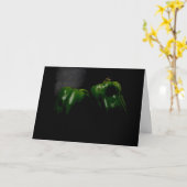 Zwei grüne Paprikaschoten Gccna Karte (Gelbe Blume)