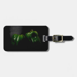 Zwei grüne Paprikaschoten Gepäckanhänger