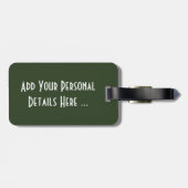 Zwei grüne Paprikaschoten Gepäckanhänger (Rückseite horizontal)