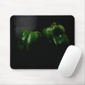 Zwei grüne Paprikaschoten Mousepad (Mit Mouse)