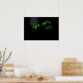 Zwei grüne Paprikaschoten wapcna Poster (Küche)