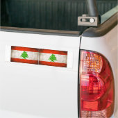 ZWEI Grungy der Libanon Flagge Autoaufkleber (Auf Lkw)
