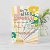 ZWEI GRUPPEN, 2. GEBURTSTAG, SONNENSCHAFT, Einladu Einladung (Stehend Vorderseite)
