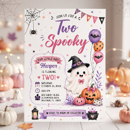 Zwei gruselige Halloween-Geburtstagsfeier Einladung