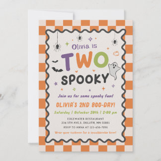 Zwei gruselige Halloween-Geister-Einladung zum 2. Einladung