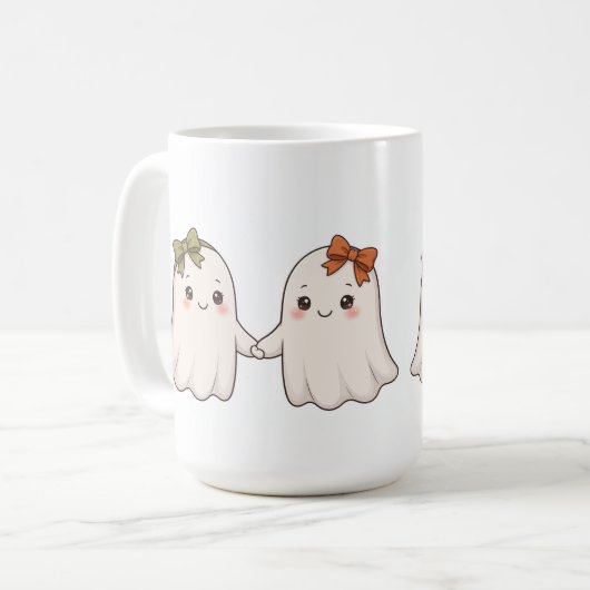 Zwei Gruselige Kaffeetasse (Vorderseite Links)