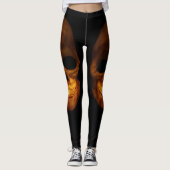 Zwei gruselige menschliche Schädel Leggings (Vorderseite)