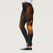 Zwei gruselige menschliche Schädel Leggings (Links)