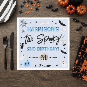 Zwei Gruseligen! Jungen Halloween 2. Geburtstagsfe Serviette