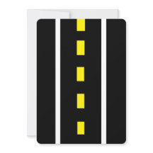 Zwei Grußkarten der Straße (schwarz, weiß und gelb