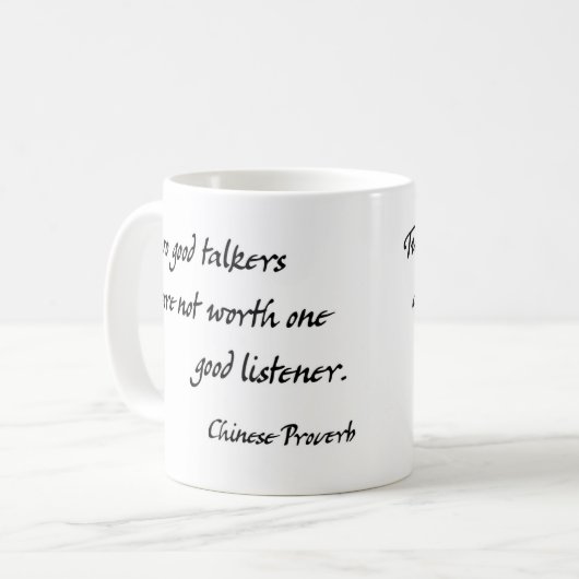 Zwei gute Sprecher sind nicht wert einen guten Kaffeetasse (Vorderseite Links)