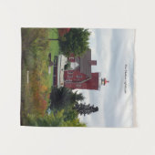 Zwei Hafen Leuchtturm & Boat Wandteppich (Vorderseite (Horizontal))